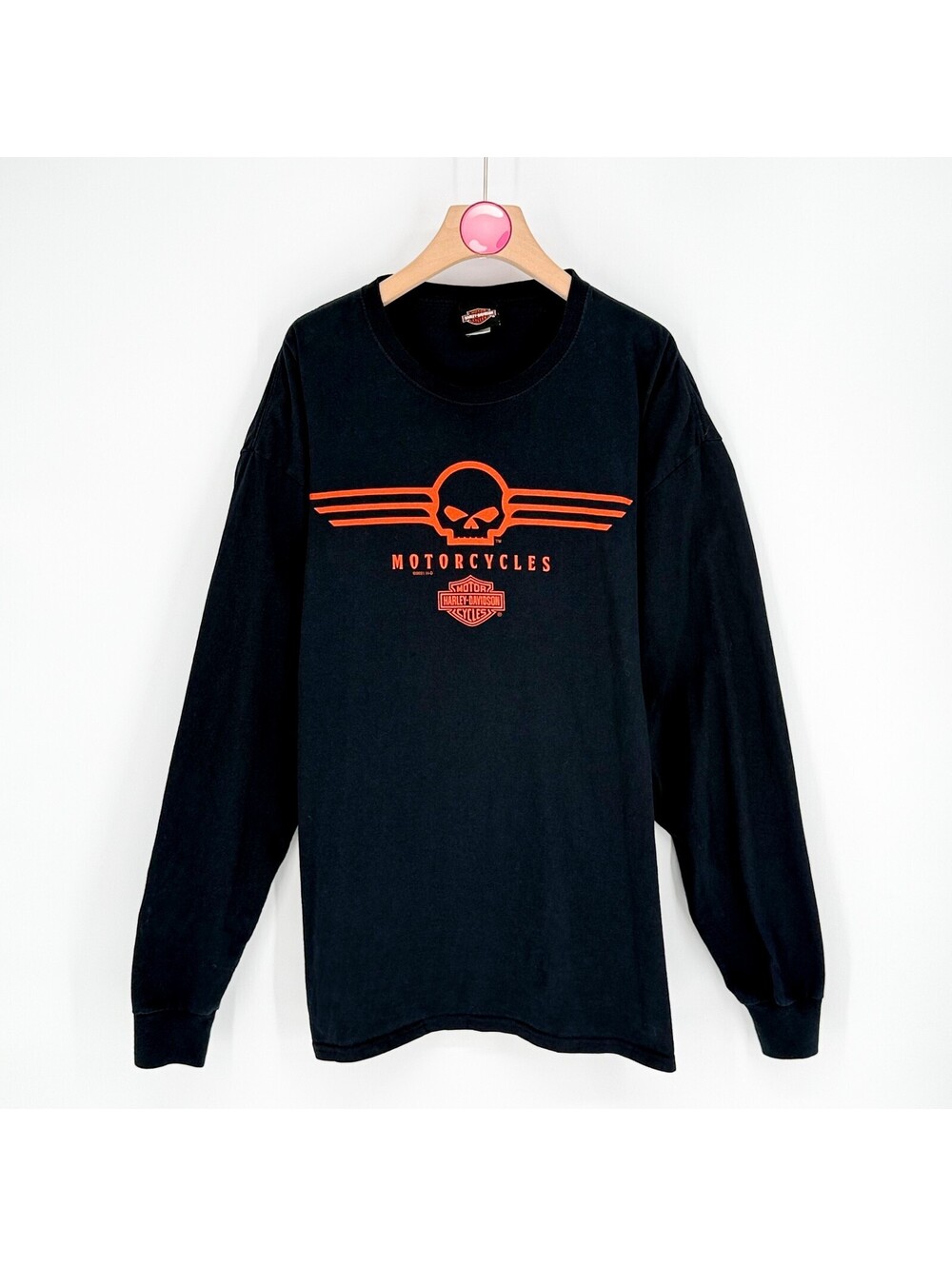 Harley Davidson Motorcycles Winged Skull Long Sleeve Mens XL